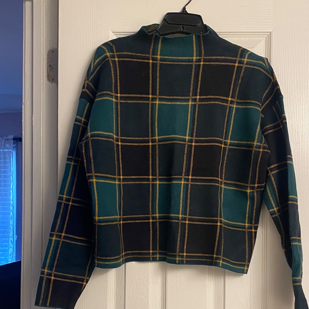 Plaid Long Sleeve Top